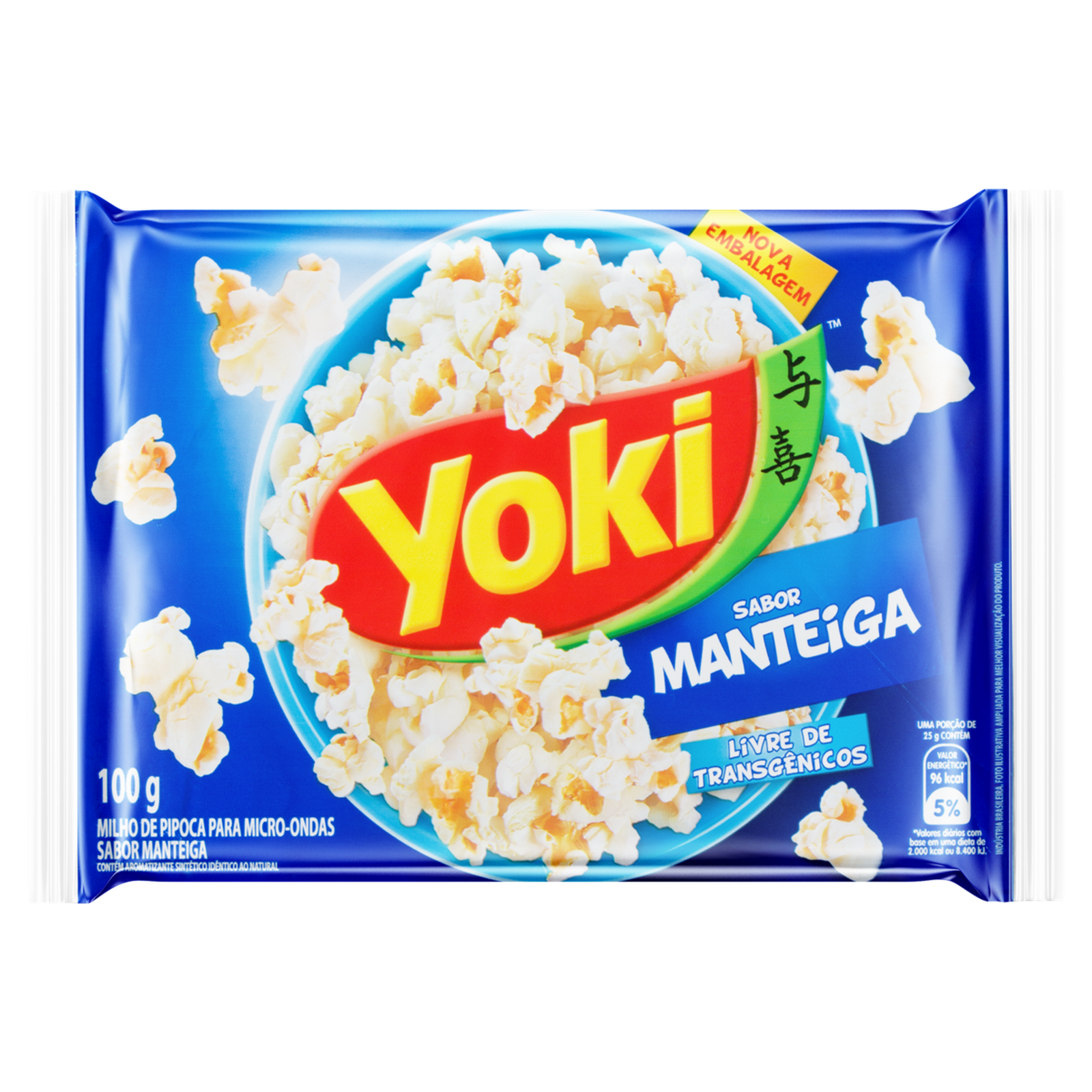 Pipoca de Microondas Yoki Popcorn Manteiga 100G