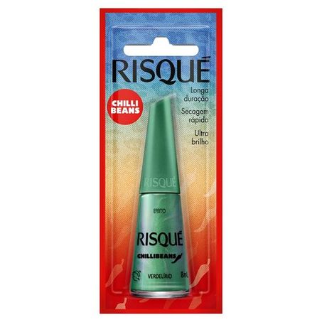 ESMALTE EFEITO VERDELÍRIO RISQUÉ CHILLI BEANS CARTELA 8ML