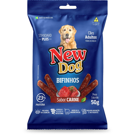Bifinho para Cães New Dog 50g - Adultos - Carne