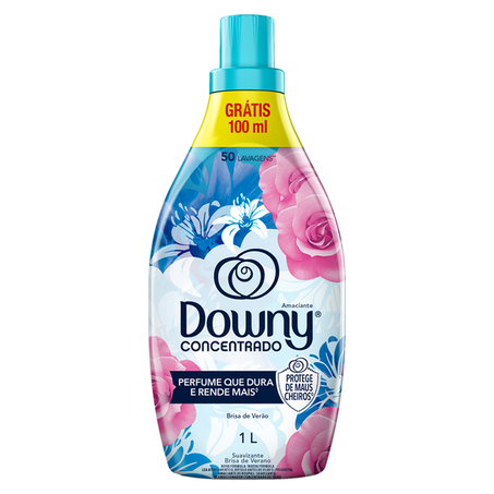 Amaciante de Roupas Downy Concentrado Brisa de Verão Frasco 1lt