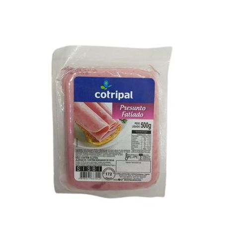 Presunto cozido cotripal 500g cozido fatiado