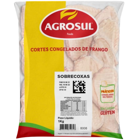 SOBRECOXA FRANGO AGROSUL IQF CONG 1 KG