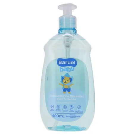 SABONETE LÍQUIDO INFANTIL BARUEL BABY PELE DELICADA PUMP 400ML