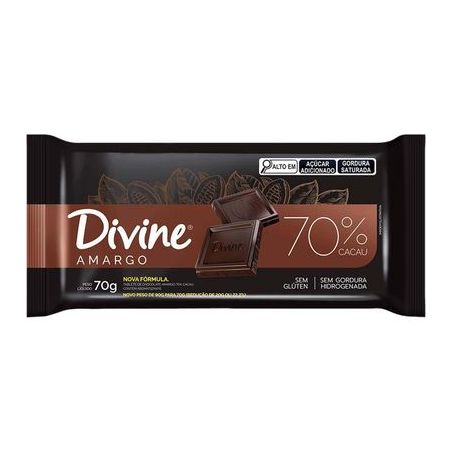 Chocolate Divine Amargo 70% Cacau 70 G 31066