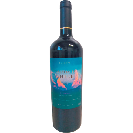 Vinho chileno paisajes de chile reserva carménère 750ml