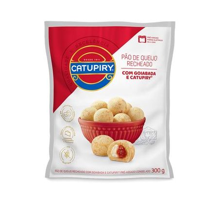 PAO DE QUEIJO CATUPIRY RECHEADO C/GOIABADA 300G