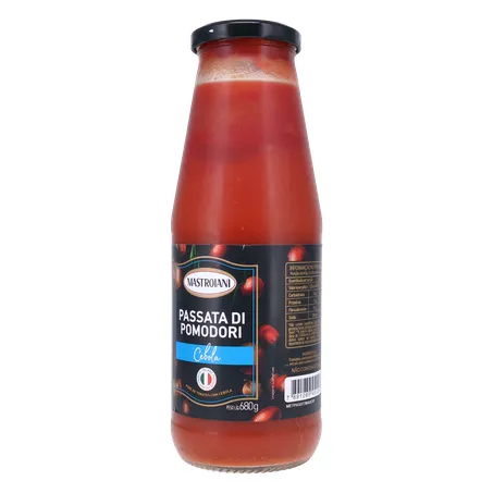 Passata Di Pomodori Mastroiani Cebola Vidro 680g 360-3