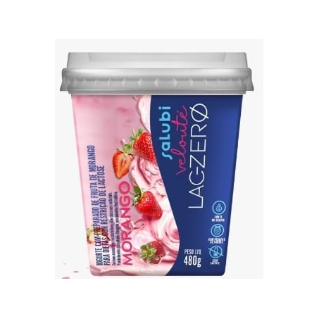 Iogurte Salubi Veloute Zero Lactose Morango 500g