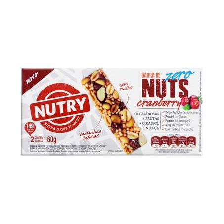 BARRA CER NUTRY 60G ZERO NUT CRANB