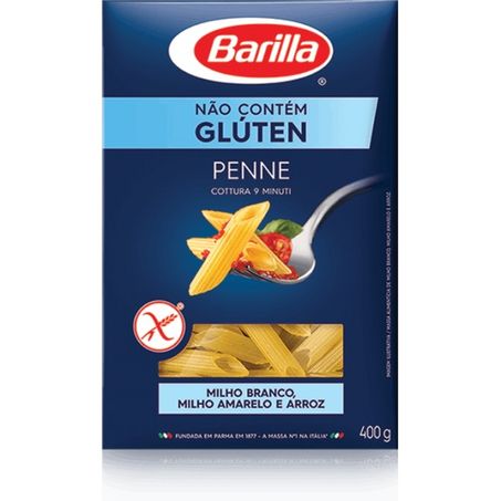 Massa barilla sem glúten penne rigate 400g