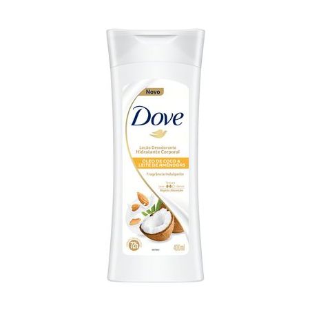 Locao hidra dove 200ml oleo coco/leite a