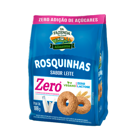 ROSQUINHAS ZERO LEITE 100G - BIOSOFT