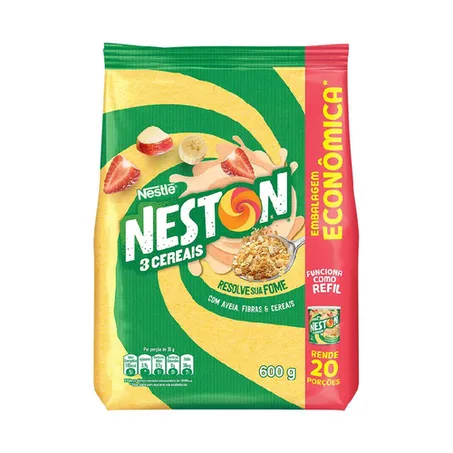 Cereal Infantil Neston 600g Sache 3 Cereais