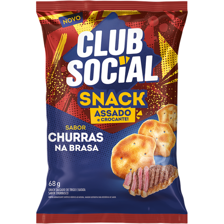 Snack club social 68g churras na brasa