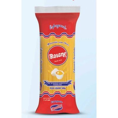 Massa c/ovos espaguete rosane 500g