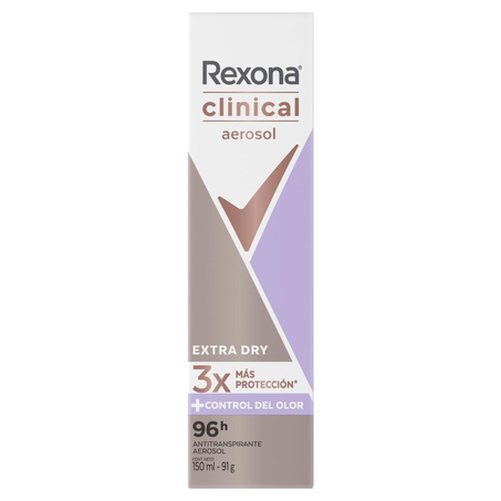 Desodorante Aerossol Rexona 150ml - Clinical - Extra Dry - Feminino