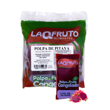 Polpa fruta pitaya laqfruto 400g
