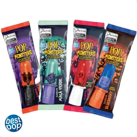 Pirulito pop monters sortido 14g