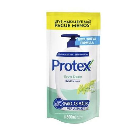 SABONETE LÍQUIDO PROTEX LEVE MAIS PAGUE MENOS ERVA DOCE SACHÊ 500ML