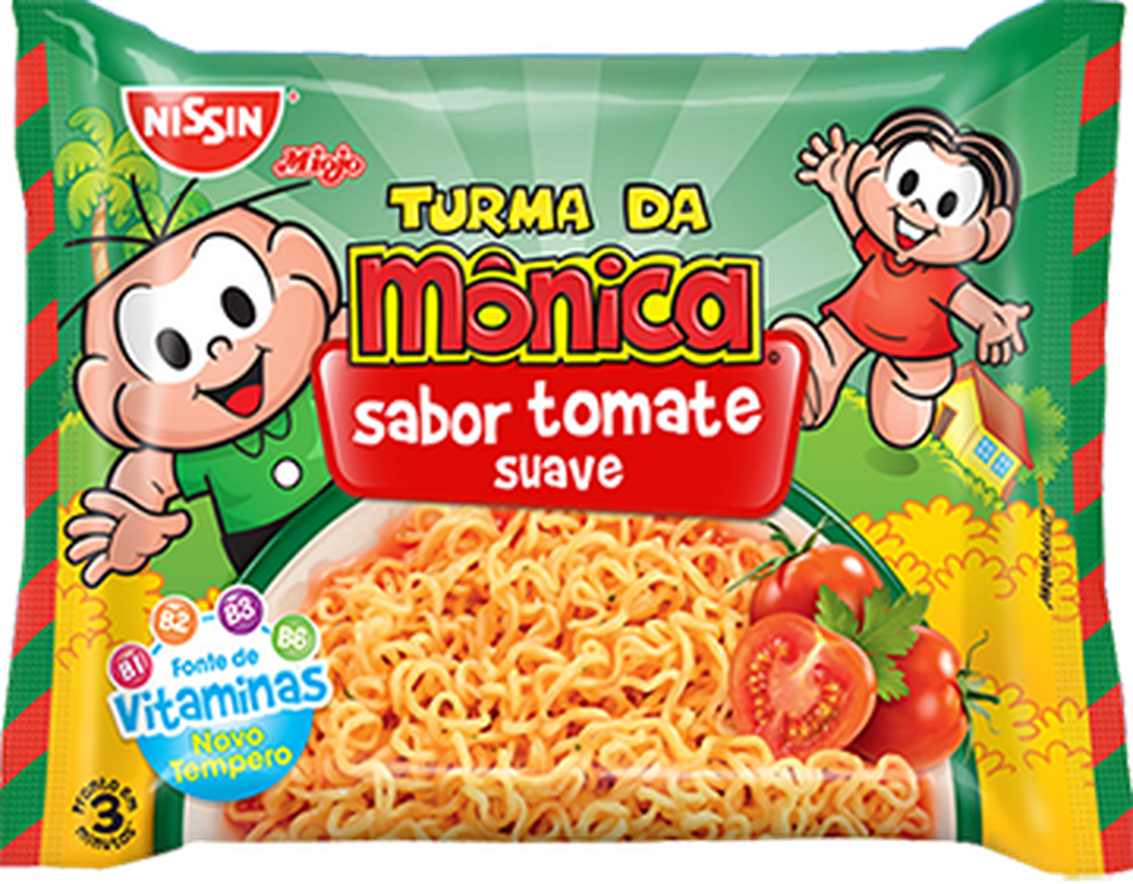 Macarrão Instantâneo Nissin Turma Da Mônica Tomate Suave 85G