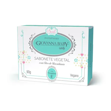 Sabonete em barra giovana baby candy vegano caixa 90g