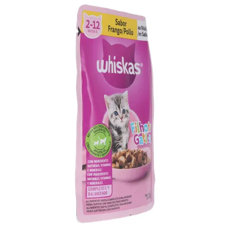 Ração Úmida Para Gatos Filhotes Whiskas Frango Ao Molho 85G 360-31