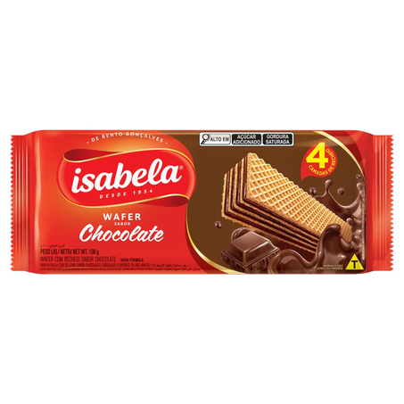 Biscoito Wafer Isabela 100g - Chocolate
