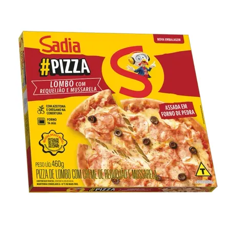 Pizza sadia lombo catupiri e mussarela 460g