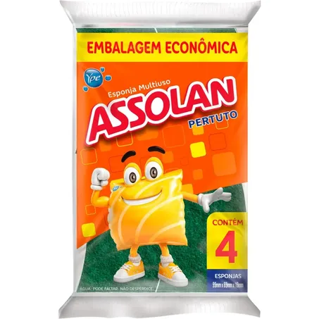 Esponja Assolan 4un Pertuto Economica