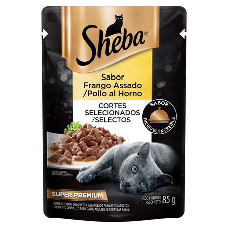 Ração Sheba 85g - Frango Assado - Sachê
