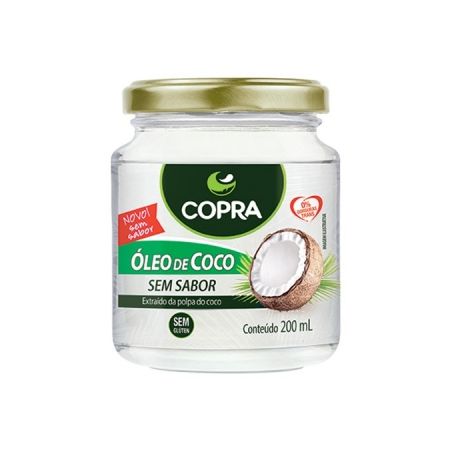 Oleo de coco copra sem sabor 200ml*