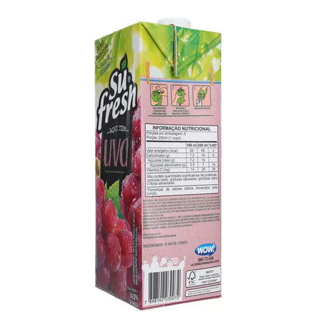 Bebida Néctar Sufresh Uva Caixa 1l 
  360-24