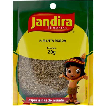 Especiarias jandira pimenta do reino em pó 20g