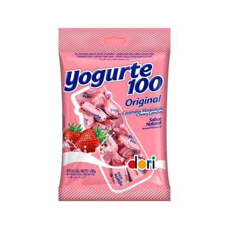 Bala Dori Yogurte Morango Pacote 100G