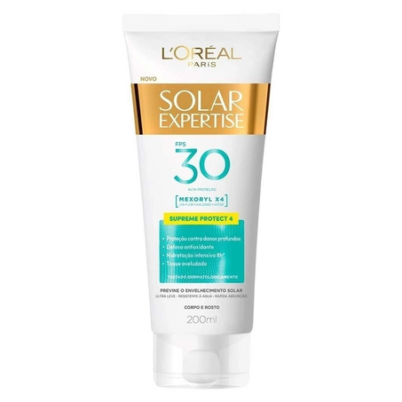 Protetor Solar Supreme Protect 4 Corporal FPS 30 L'oréal Paris Solar Expertise Bisnaga
