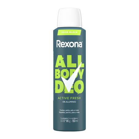 Desodorante Aerossol Rexona 150ml - All Body - Feminino/ Masculino