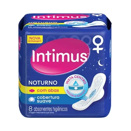 Absorvente Intimus 8un Noturno Com Abas