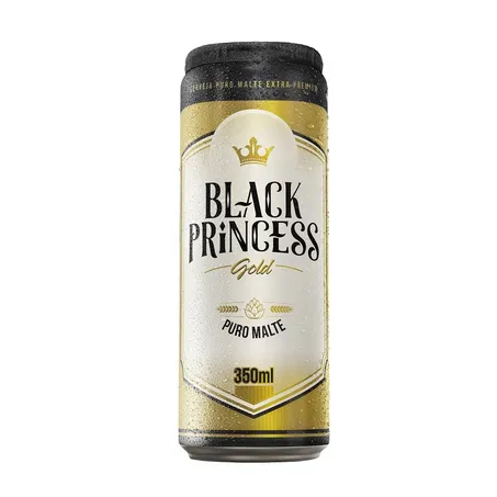Cerveja Black Princess Gold Puro Malte Lata 350ml 
 