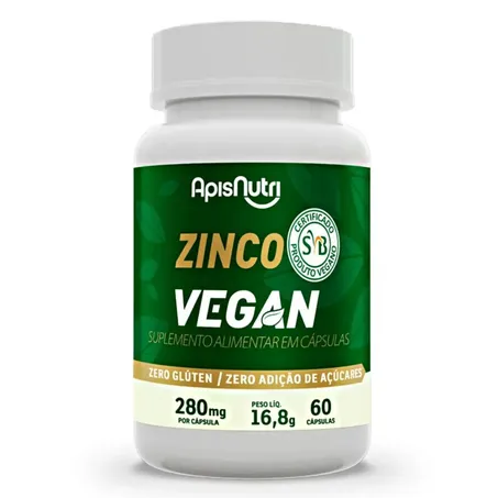 ZINCO VEGAN 280MG 60 CAPS - APISNUTRI