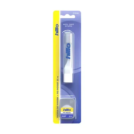 Kit viagem escova + fio denta hillo