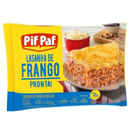 LASANHA PIFPAF FRANGO CONG 600G