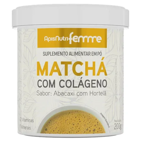 MATCHA SOLUVEL ABACAXI HORTELA 200G - APISNUTRI