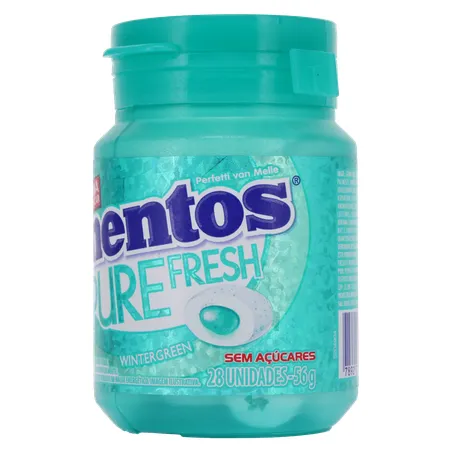 Goma De Mascar Mentos Pure Fresh S/Açúcar Wintergreen Pt 56g  360-4