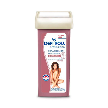 Cera Depilatória Depi Roll Rosa Réfil 100G