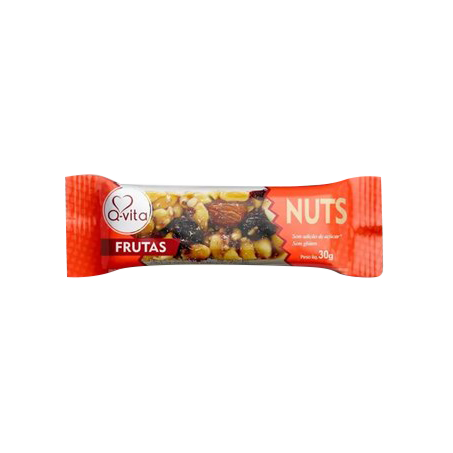 BARRA DE CEREAL QVITA NUTS FRUTAS e chocolate 35G
