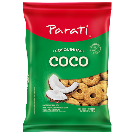 Biscoito rosca parati coco pacote 335g
