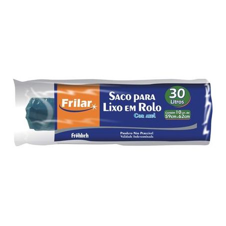 SACO LIXO FRILAR PRETO RL 10X30L  UN
