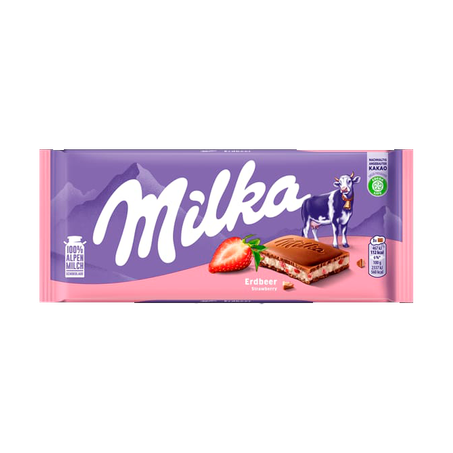 Chocolate milka strawberry 100g