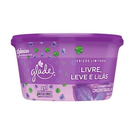DESODORIZADOR GLADE LIVRE LEVE LILAS GEL 70G