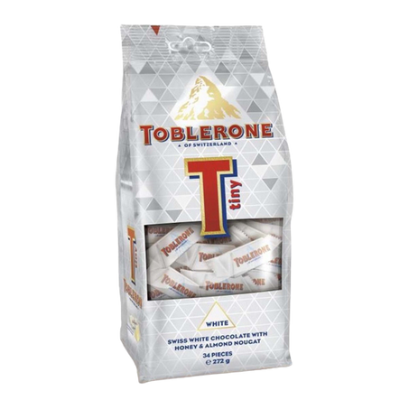 CHOCOLATE TOBLERONE 272G TINY WHITE BAG